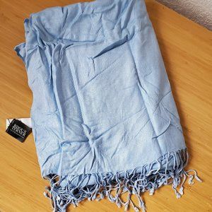 BIJOUX TERNER Light Blue Pashmina Wrap 82" X  33" NEW W/Tag